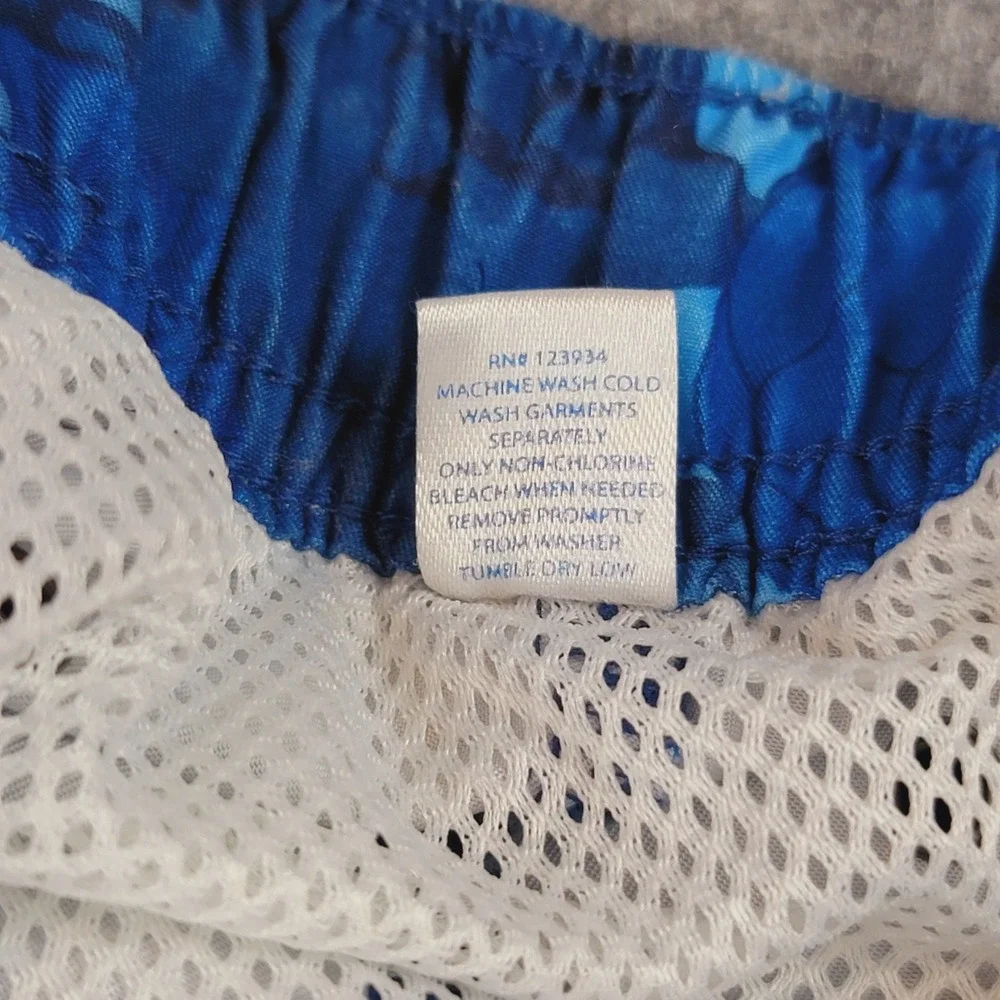 Southern Tide Skipjack Water Shorts‎ Mens Large Blue Sea Life Turtle Swim Trunks